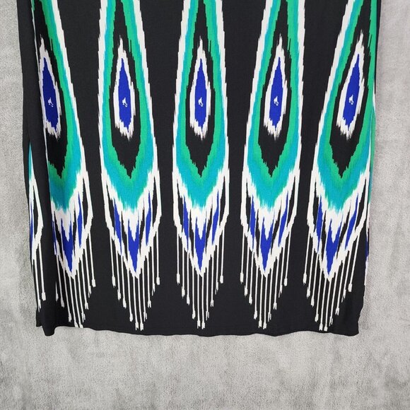 Womens Multicolor Magic Shift Dress Midi 3/4 Sleeve Round Neck Size 1X - Picture 2 of 9